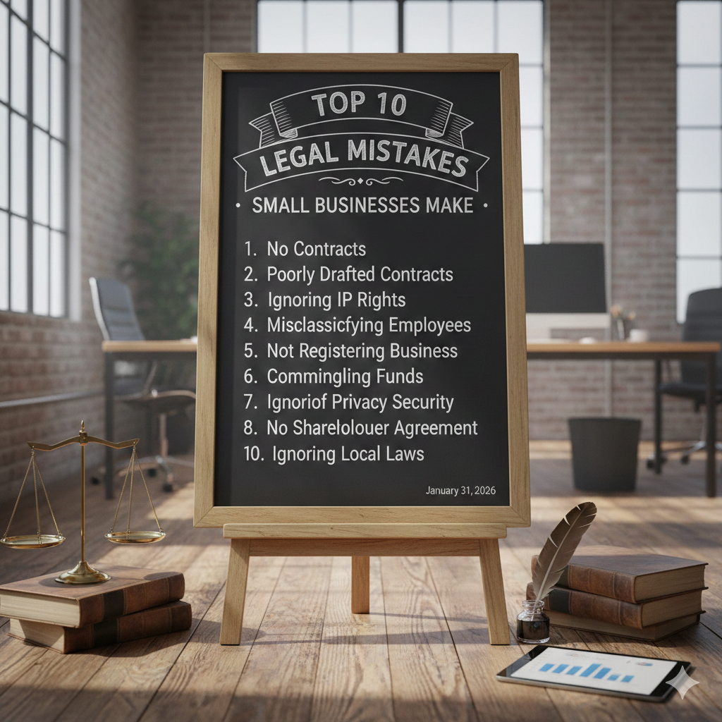Top 10 Legal Mistakes Small Businesses Make